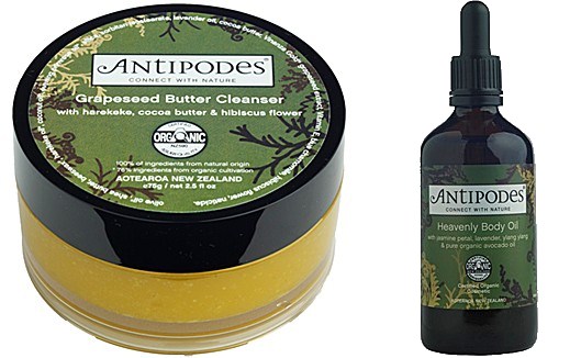 antipodes butter cleanser and heavenly body oil