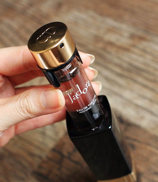 j'adore purse spray how to refill