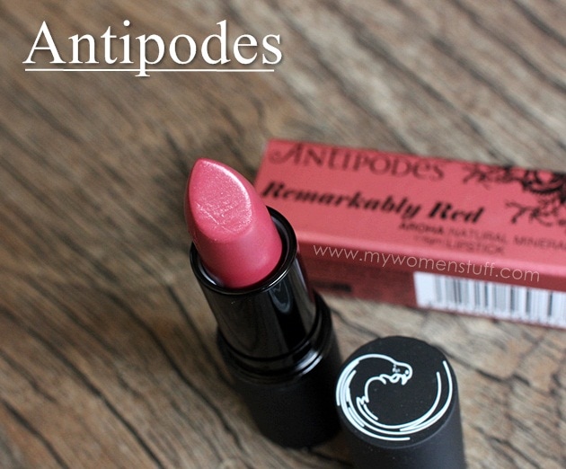 antipodes aroha remarkably red lipstick