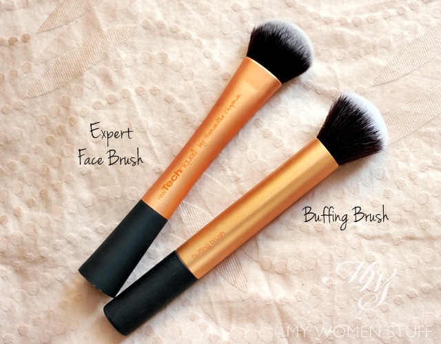 real techniques buffing brush and expert face brush
