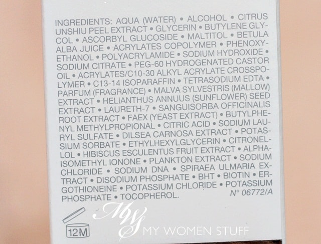 diorsnow anti-spot serum ingredient