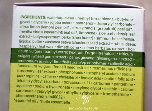 origins ginzing moisturiser ingredient list