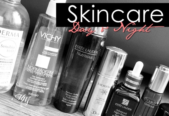 skincare routine day and night