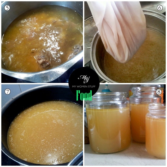 homemade chicken stock step by step