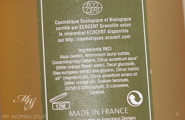 marius fabre olivia shower gel ingredient list
