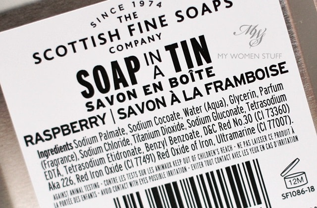 scottish fine soaps soap in a tin ingredient list