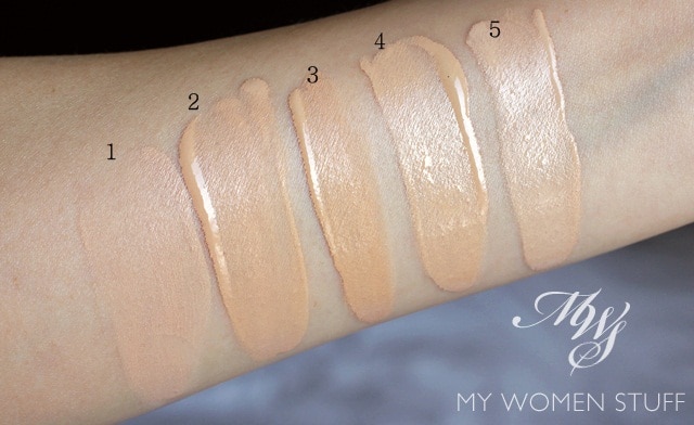 shiseido sheer and perfect foundation comparison swatches