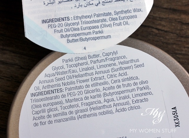 the body shop camomile sumptuous cleansing butter ingredients
