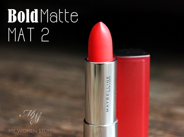 maybelline bold matte mat 2 sugar pink lipstick