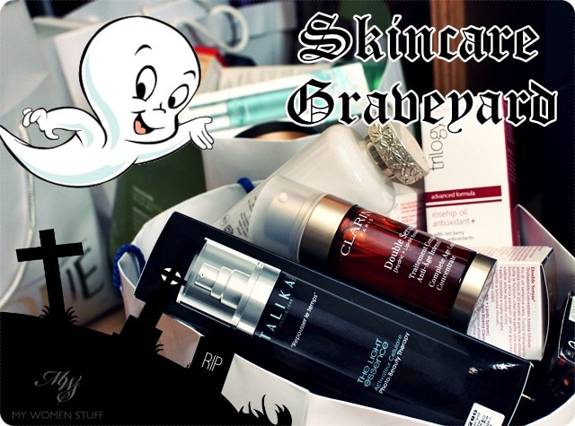 skincare product graveyard