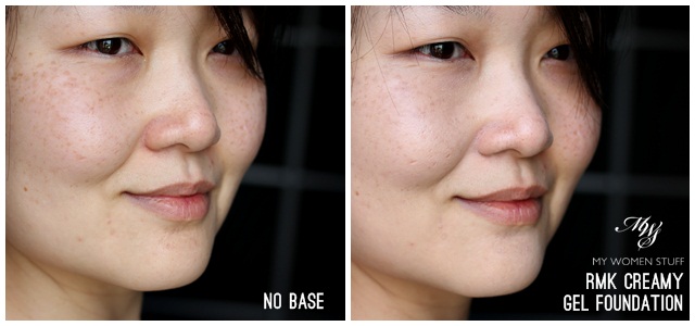 rmk gel creamy foundation before after