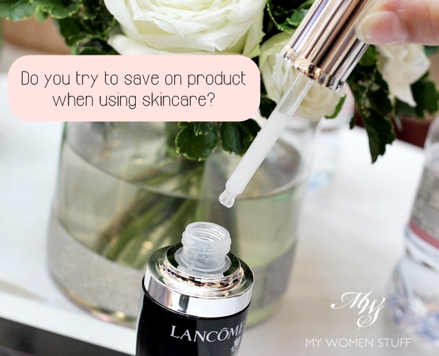 save product use when using expensive skincare