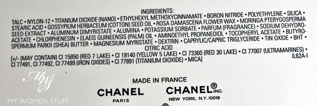 chanel les beiges healthy glow multi colour 01 powder ingredients