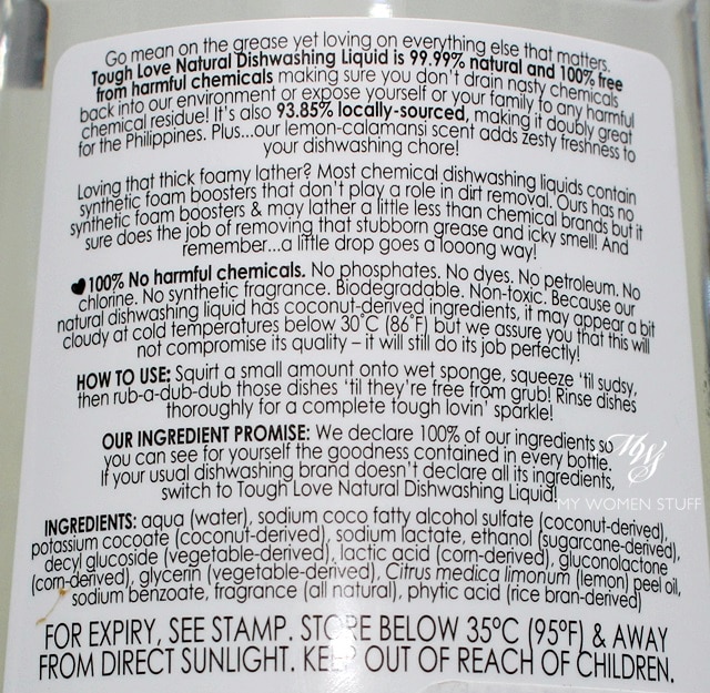 human nature tough love dishwashing liquid ingredient list