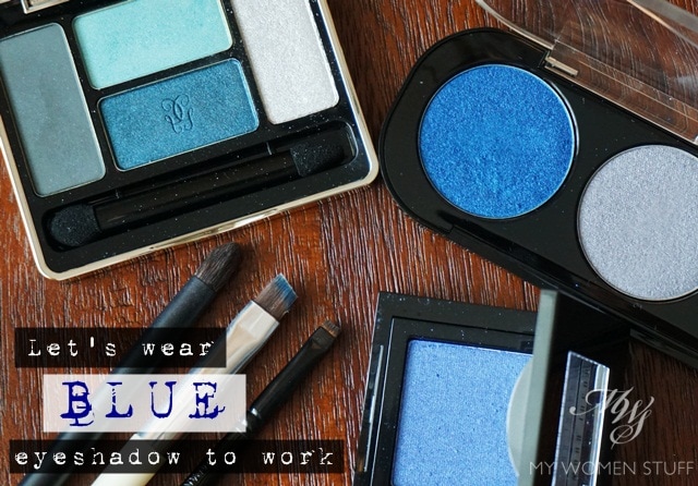 blue eyeshadow to work