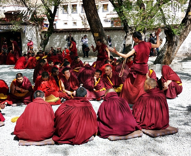 debating monks sera monastery
