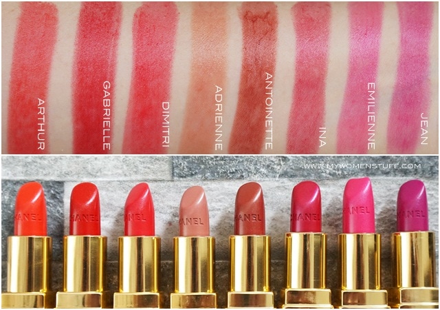 chanel rouge coco swatches
