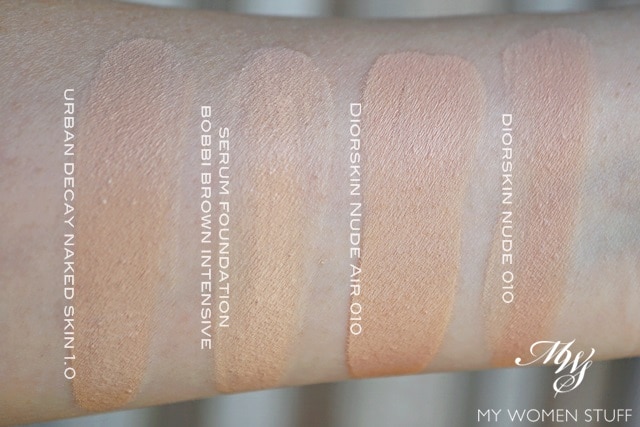 Review Swatches Dior Diorskin Nude Air Serum Foundation 010 Ivory