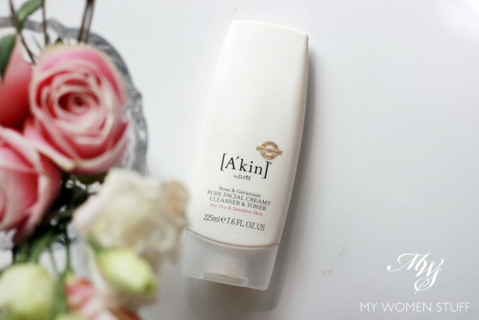 Gentle and comforting A'kin Rose Geranium Cream Cleanser for skin