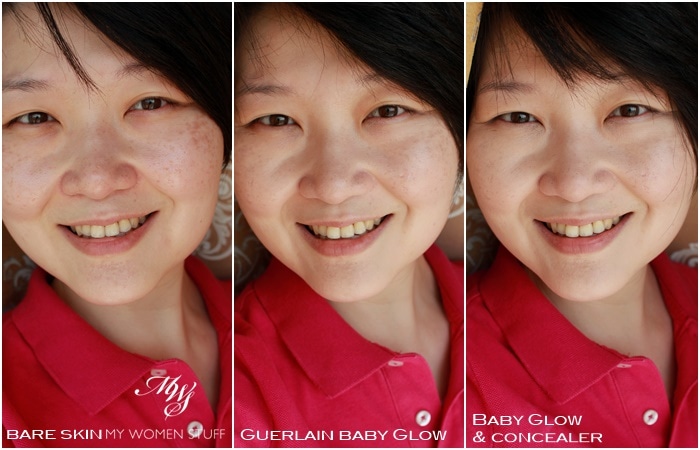 guerlain baby glow foundation before after