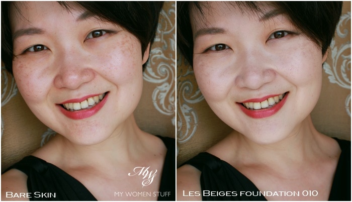 chanel les beiges healthy glow liquid foundation before after No. 10 