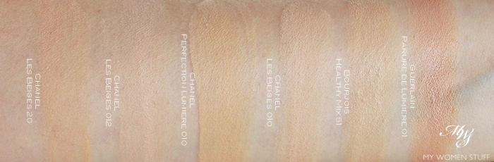 chanel sublimage foundation swatches