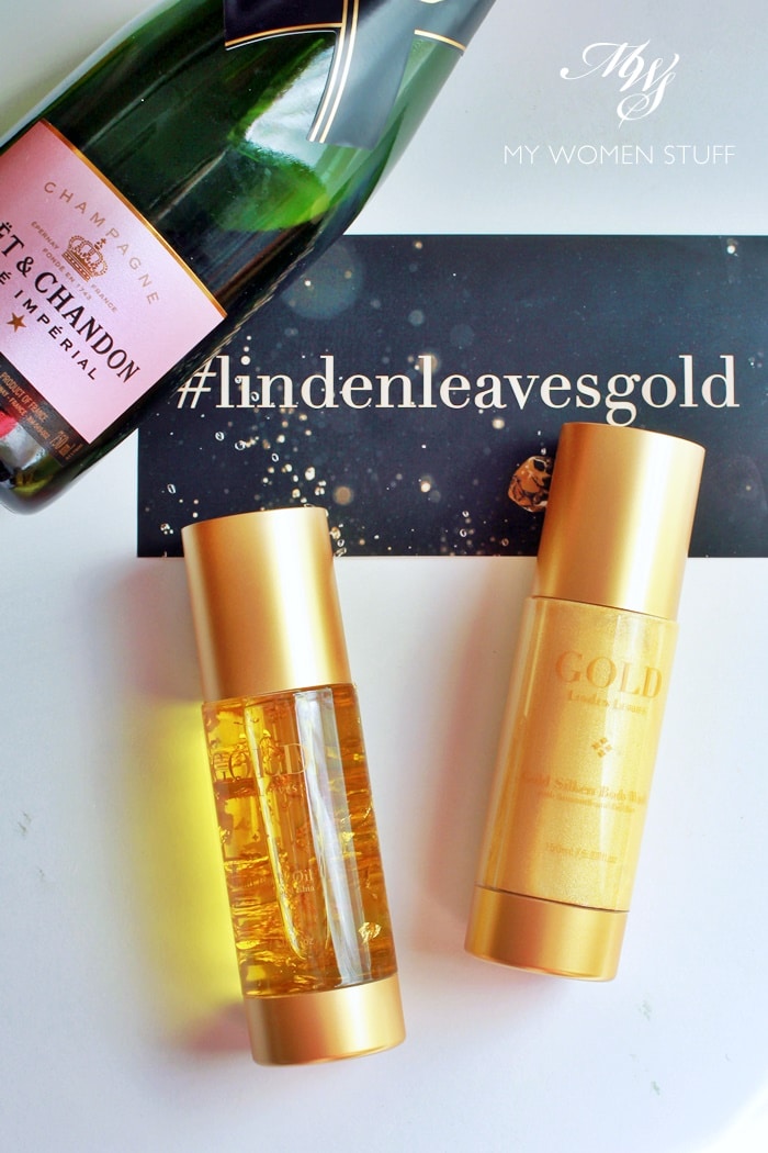 linden leaves gold range - gold body oil, silken gold body wash
