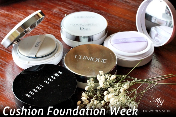 cushion foundation roundup: Iope, Dior, Bobbi Brown, Clinique, Shu Uemura