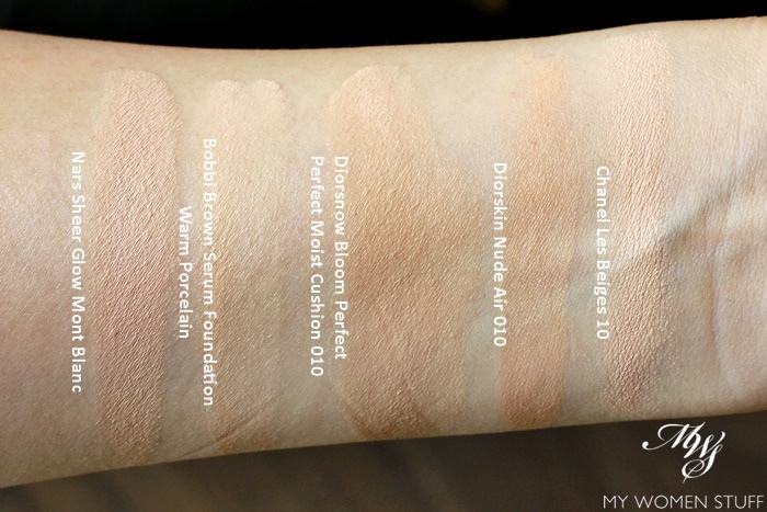 dior diorsnow bloom perfect perfect moist cushion foundation swatches