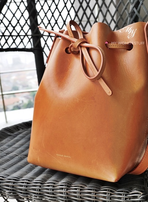 mansur gavriel bucket bag mini camello dolly