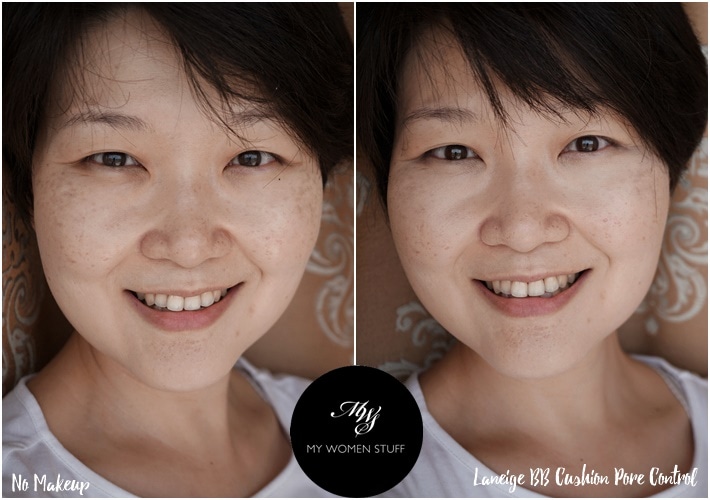 laneige bb cushion pore control before after