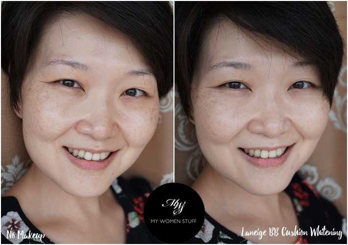 laneige bb cushion whitening before after
