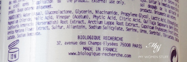 biologique recherche lotion p50w ingredients