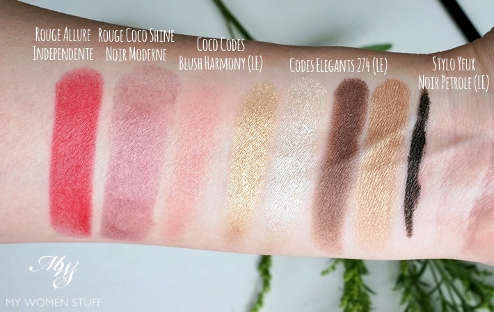 chanel coco codes swatches 