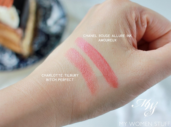 charlotte tilbury bitch perfect kissing lipstick swatch