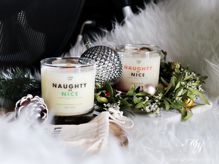lilin + co naughty nice christmas candles