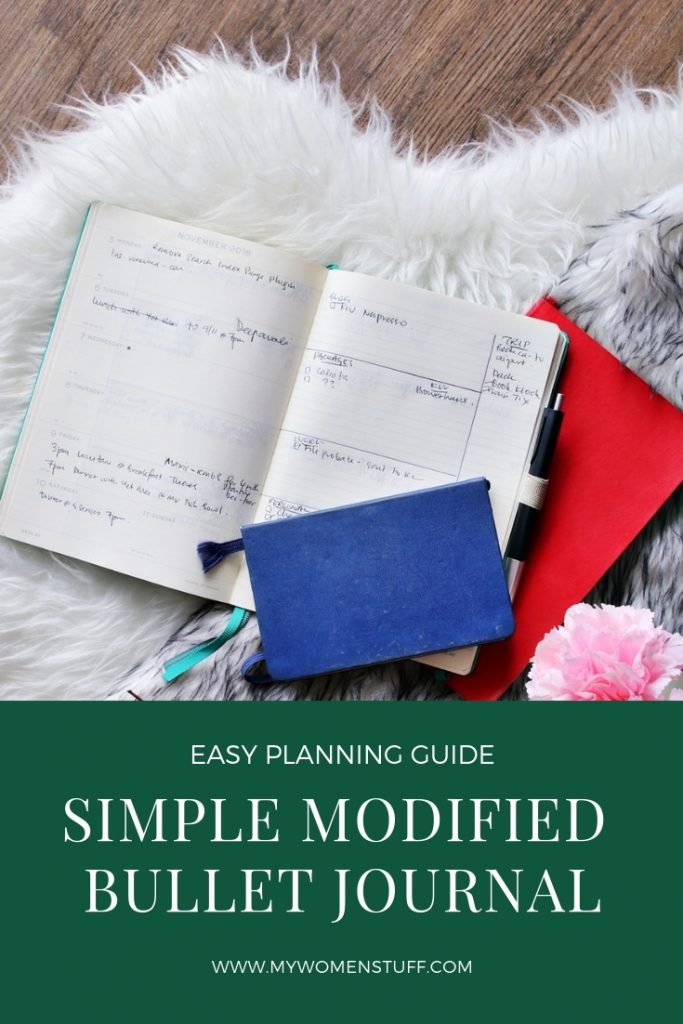 simple modified bullet journal planning guide