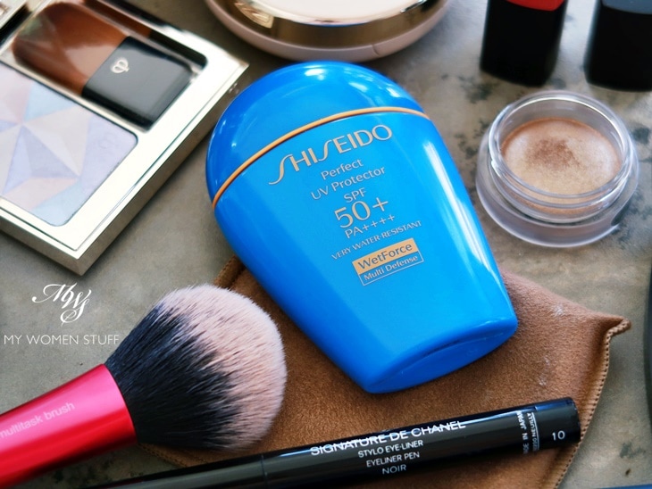 shiseido perfect uv protector wetforce multi-defense sunscreen