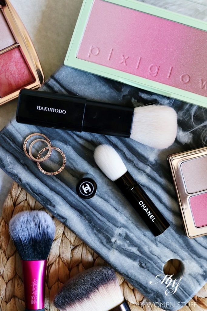 hakuhodo retractable brush, chanel retractable highlighter brush