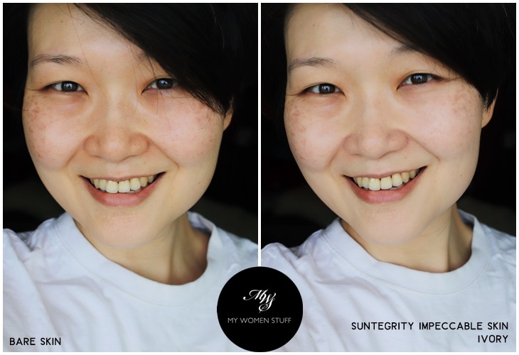 suntegrity impeccable skin ivory before after