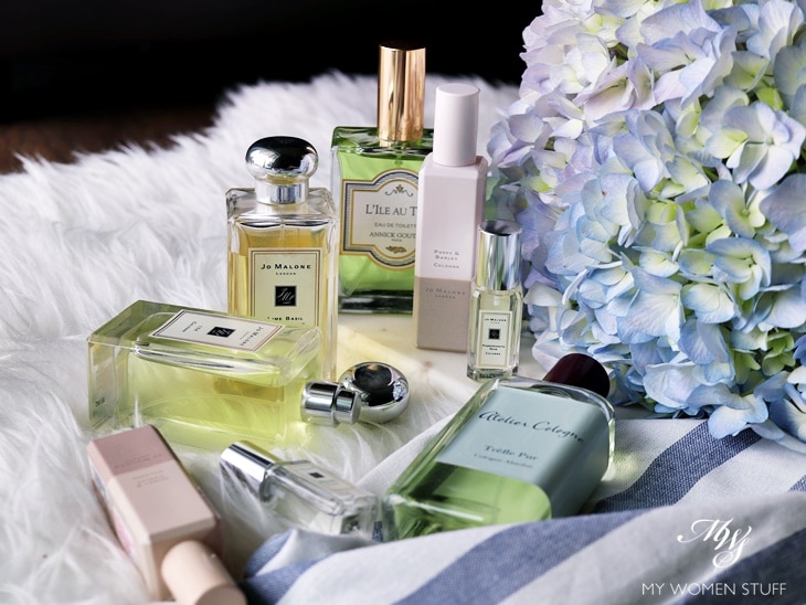 perfumes - jo malone, atelier cologne, annick goutal