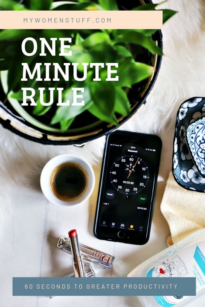 one minute rule for greater productivity pinterest