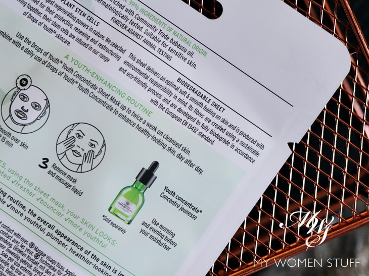 the body shop youth concentrate sheet mask