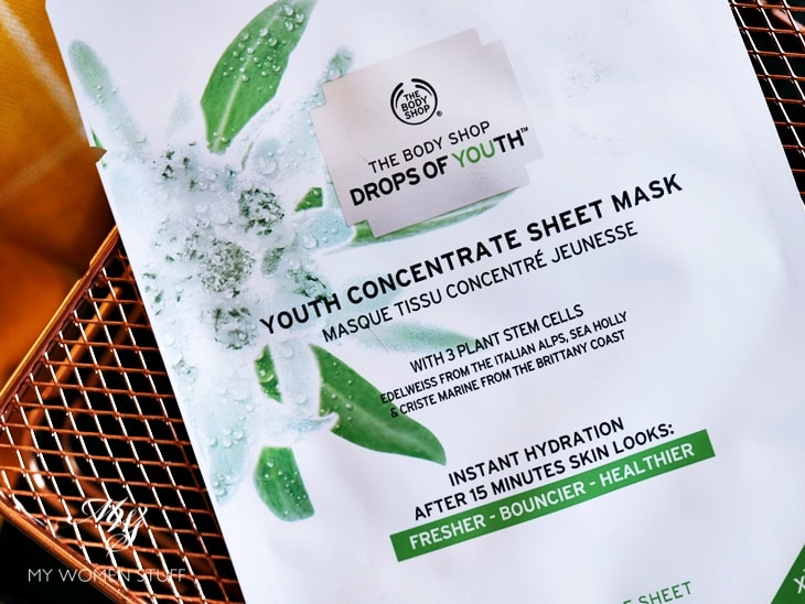 the body shop youth concentrate sheet mask