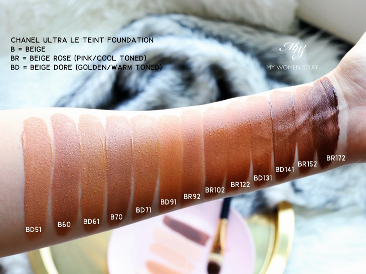 chanel ultra le teint foundation swatches