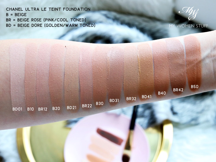 chanel ultra le teint foundation swatches