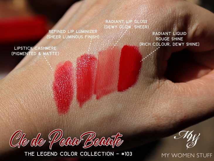 cle de peau legend color collection lipstick swatches