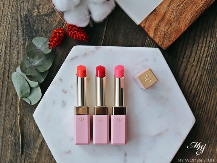 cle de peau beaute lip glorifier - pink, coral, red