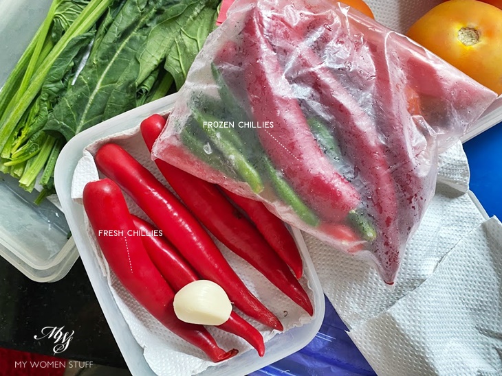 how to store fresh chillies