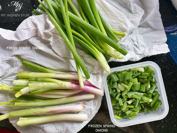 store fresh spring onions